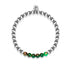 Rêveur | Argent | Nouvelle Agate verte | Bracelet d'expression de pierres précieuses